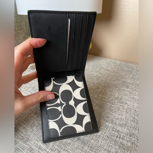 $99(NWT) Coach 3 in 1 Men Wallet In Signature Canvas - Picture 3 of 8
